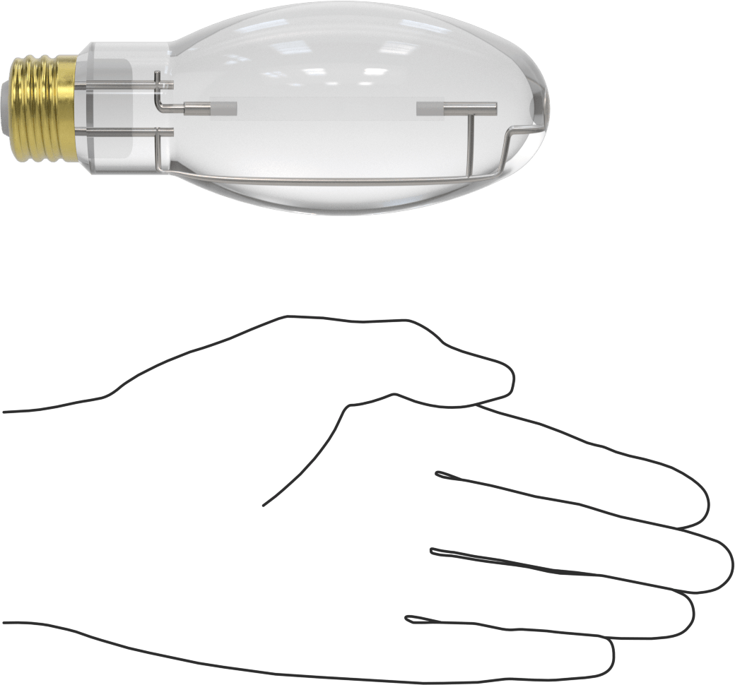 Ampul, Yüksek Basınçlı Sodyum, Koni, E26 Taban, 50W, 4000 lümen