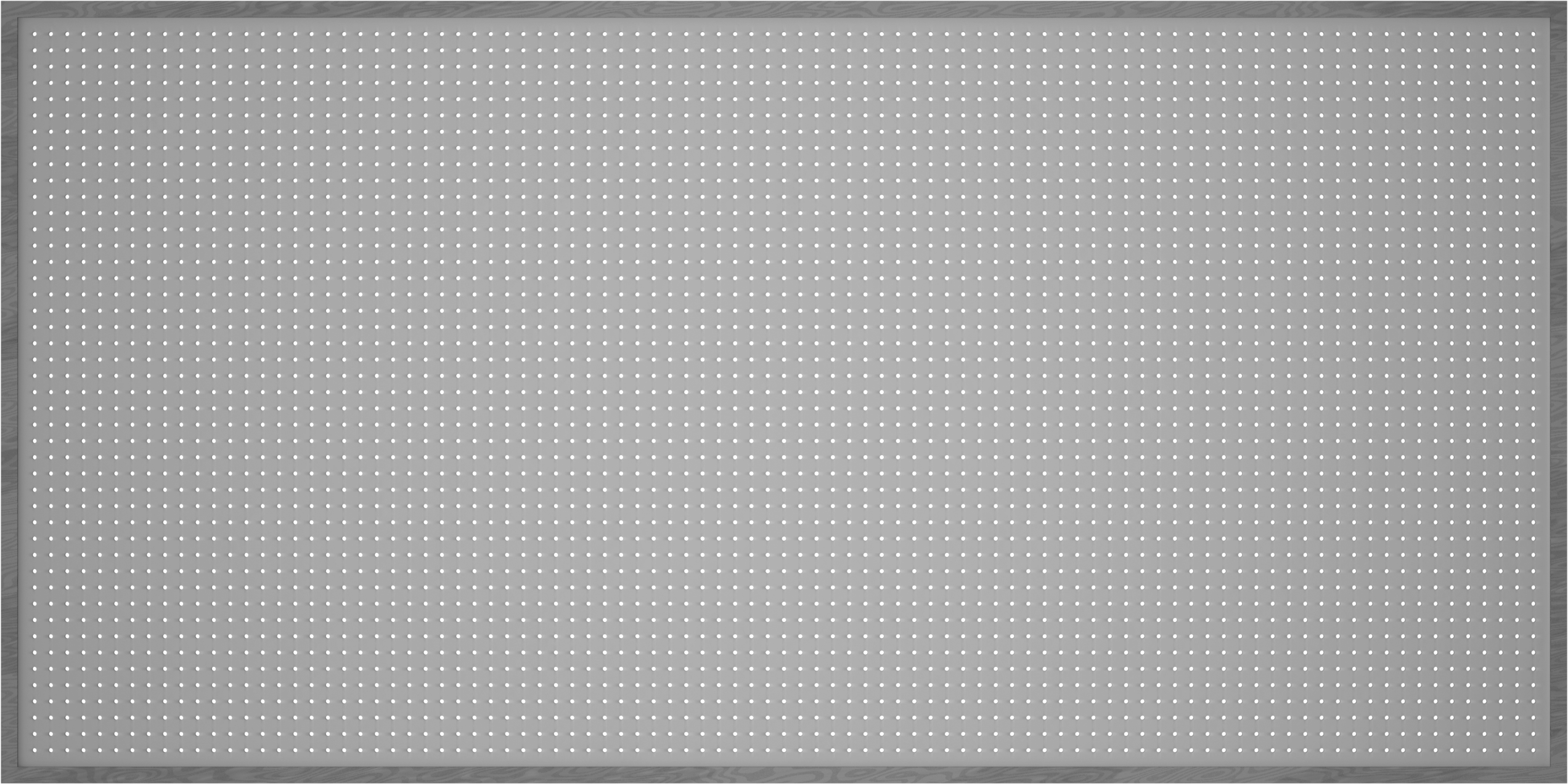 Delikli Pano, Meşe Çerçeveli, 96 inç Genişlik x 48 inç Yükseklik — 96", Hardboard, Wood, 48"