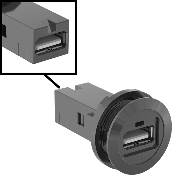 Panele Monte USB Adaptörü