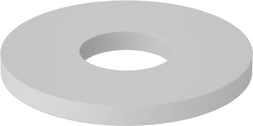 Fiberglas Pul, 5 numaralı vida boyutu için, 0.140" İç Çap, 0.375" Dış Çap