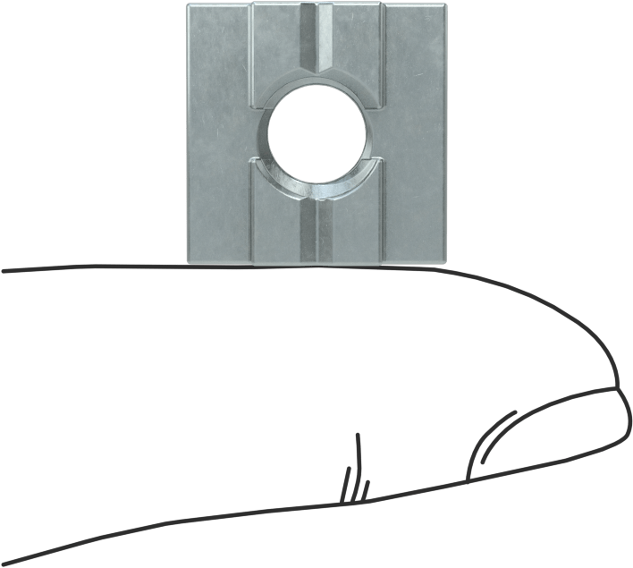 Kendinden Hizalamalı T-Yivli Çerçeve Somunları, Uç Besleme, 1.5" için, 30 mm ve 40 mm Ray, 5/16"-18 Diş