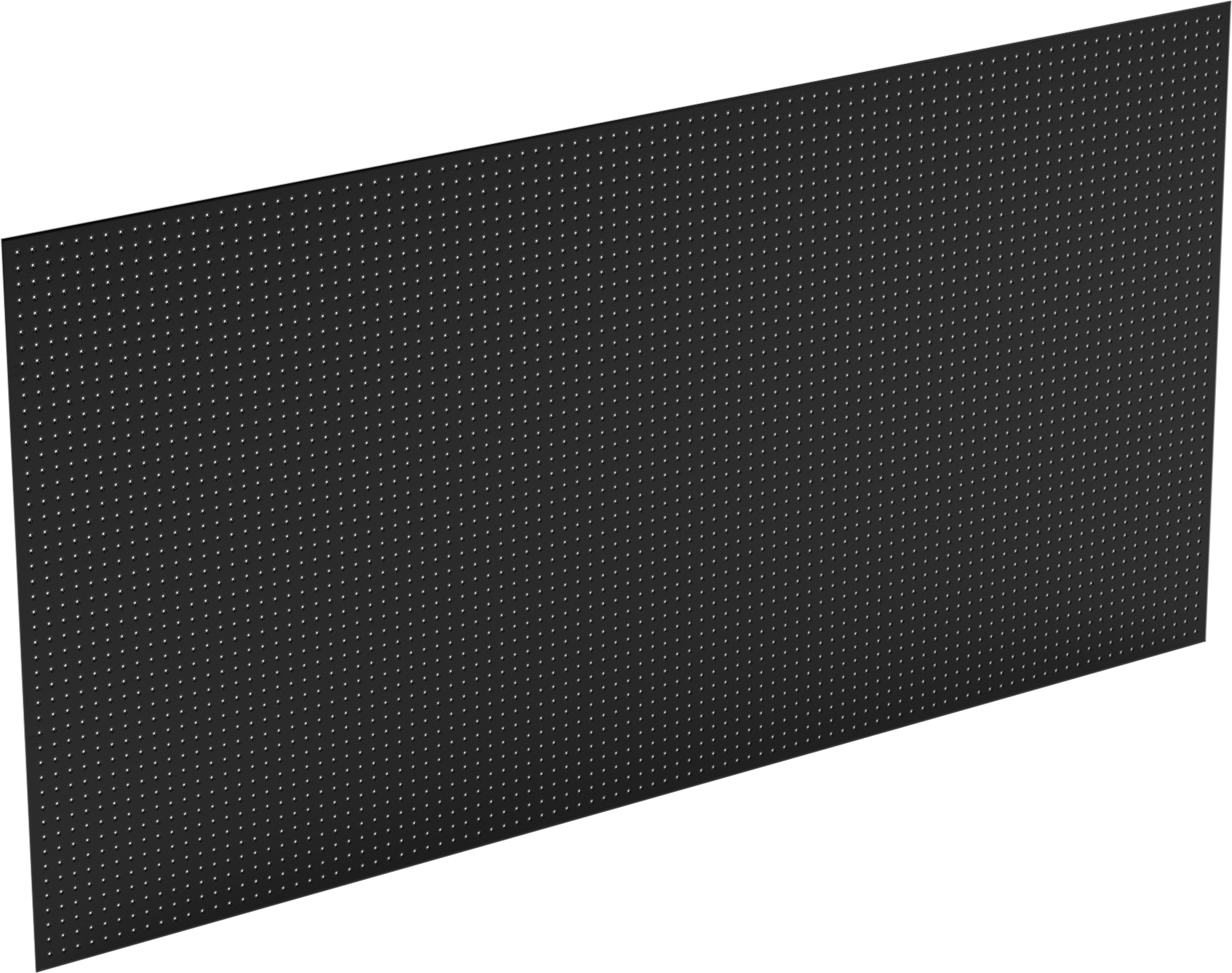 Siyah Plastik Delikli Pano, 3/16" Çaplı Delikler, 96" x 48" — 96", Plastik, 48"