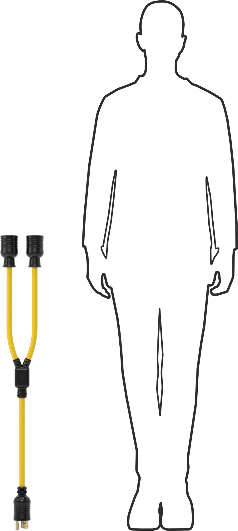 NEMA L5-30 Fiş x NEMA L5-20 Priz Adaptörü