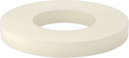 Naylon Plastik Pul, 3 Numaralı Vida Boyutu için, 0.109" İç Çap, 0.219" Dış Çap, Krem