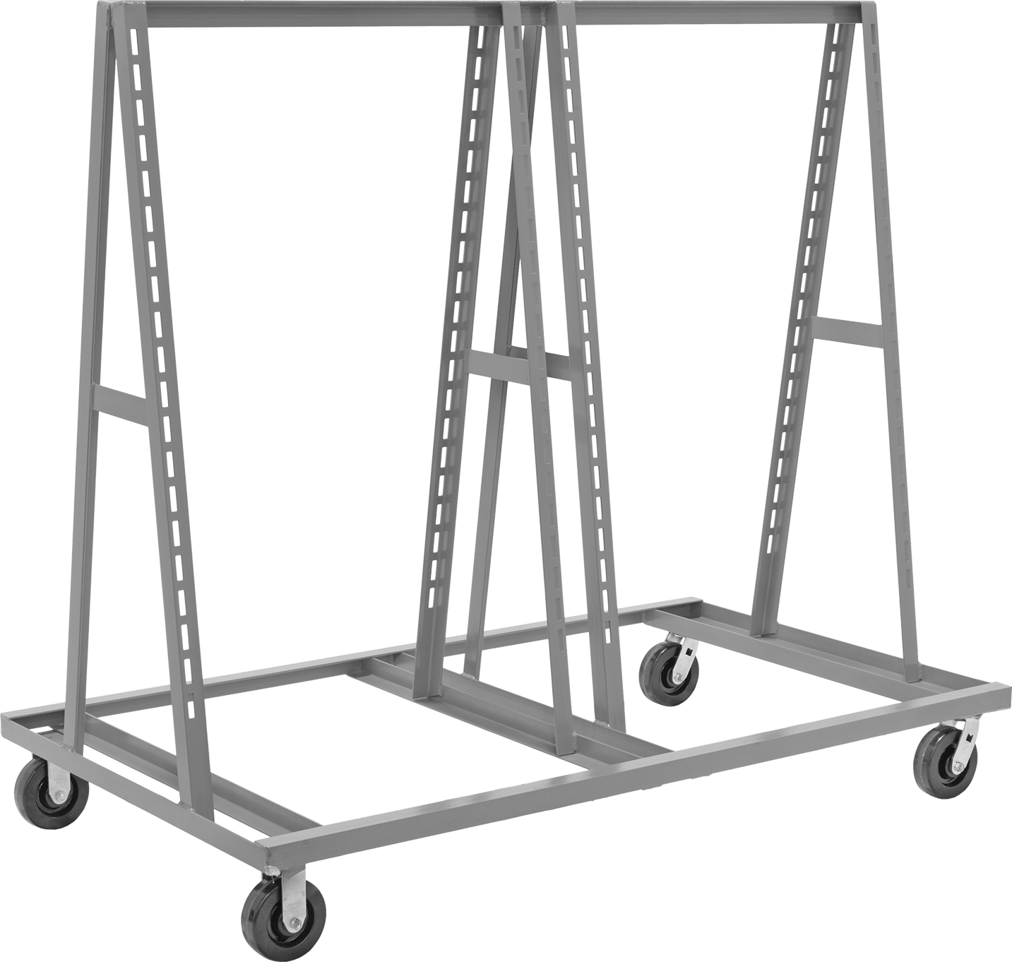 2 Taraflı Çerçeve, 72-1/2" x 65-1/2" x 40-1/2", Mobil Boru Rafı için — Çerçeve, Turuncu, Çelik