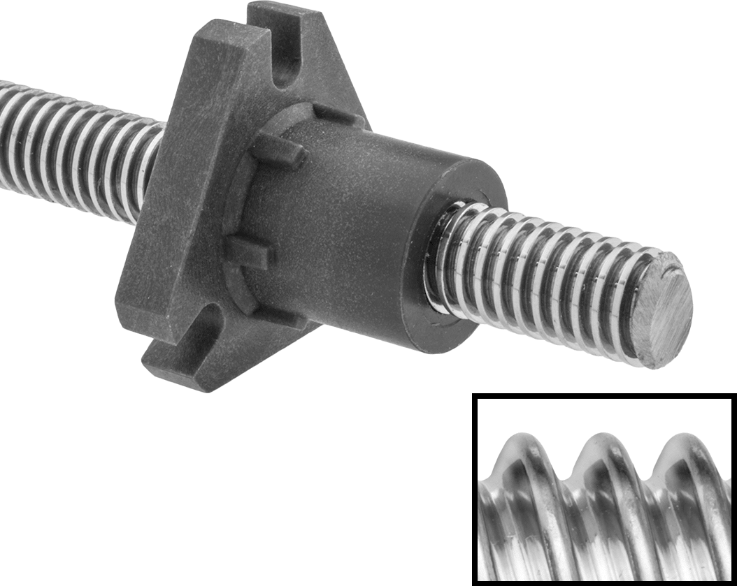 Ultra Hassas Kılavuz Vida için M4 x 1 mm Diş Boyutuna Sahip PEEK Flanşlı Somun