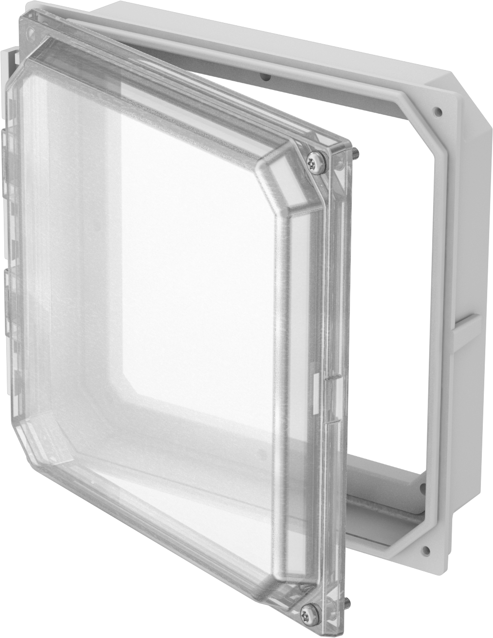 Muhafazalar için Şeffaf HMI Kapağı, Kurcalamaya Dayanıklı Vida Kapatma, 8-1/2" Yükseklik x 9-1/4" Genişlik