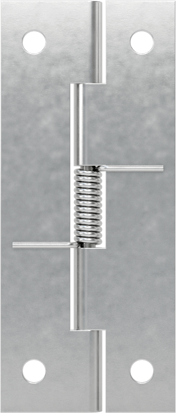 Yaylı Menteşe, Delikli, Kendinden Açılan, Alüminyum, 2-1/2" x 17/32" Kapı Kanadı