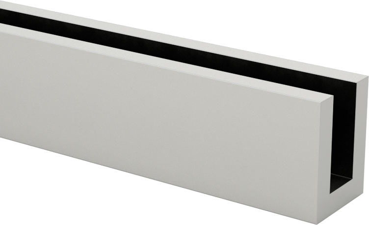 Eloksal Mimari 6063 Alüminyum U-Kanal, 3/32" Duvar Kalınlığı, 1/2" Yükseklik x 3/8" Genişliğinde Dış Boyut, 6 Fit Uzunluk