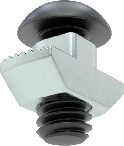 T-Yuvalı Çerçeve Bağlantı Elemanları, Çekiç Somunu ve Vida, 1/2" Diş Uzunluğu, 1.5 inç ve 40 mm Ray için