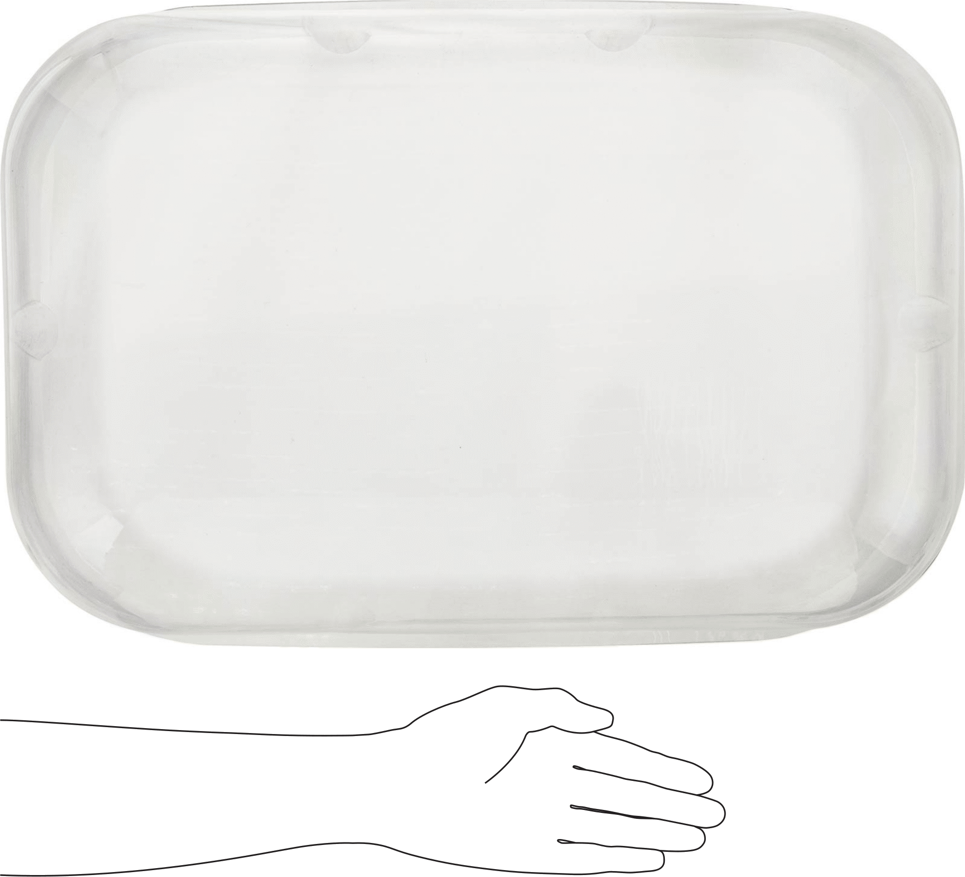Tavan ve Duvar Işıkları için Işık Koruyucu, Polikarbonat Plastik, 15-1/4" Yükseklik x 22" Genişlik