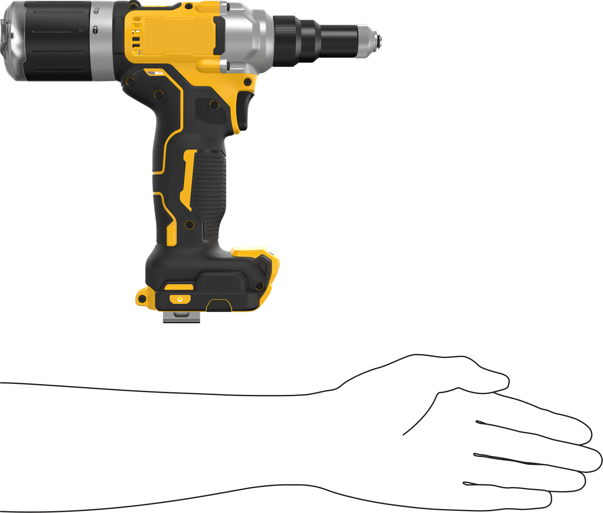 DeWalt DCF414 Pop Perçinler için Akülü Alet