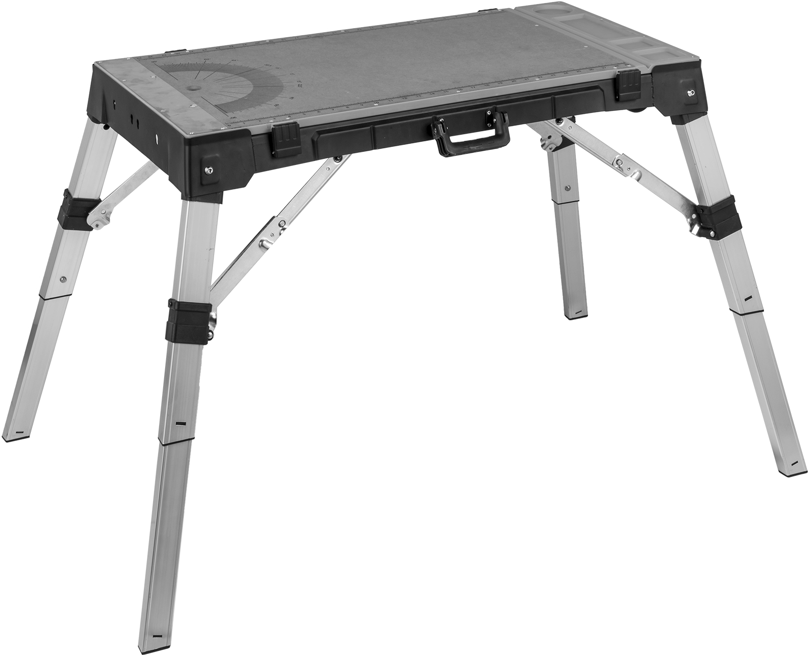 Taşınabilir Çalışma Tezgahı, 37-1/2" Genişlik x 18" Derinlik x 4-3/4" ila 30-3/4" Yükseklik