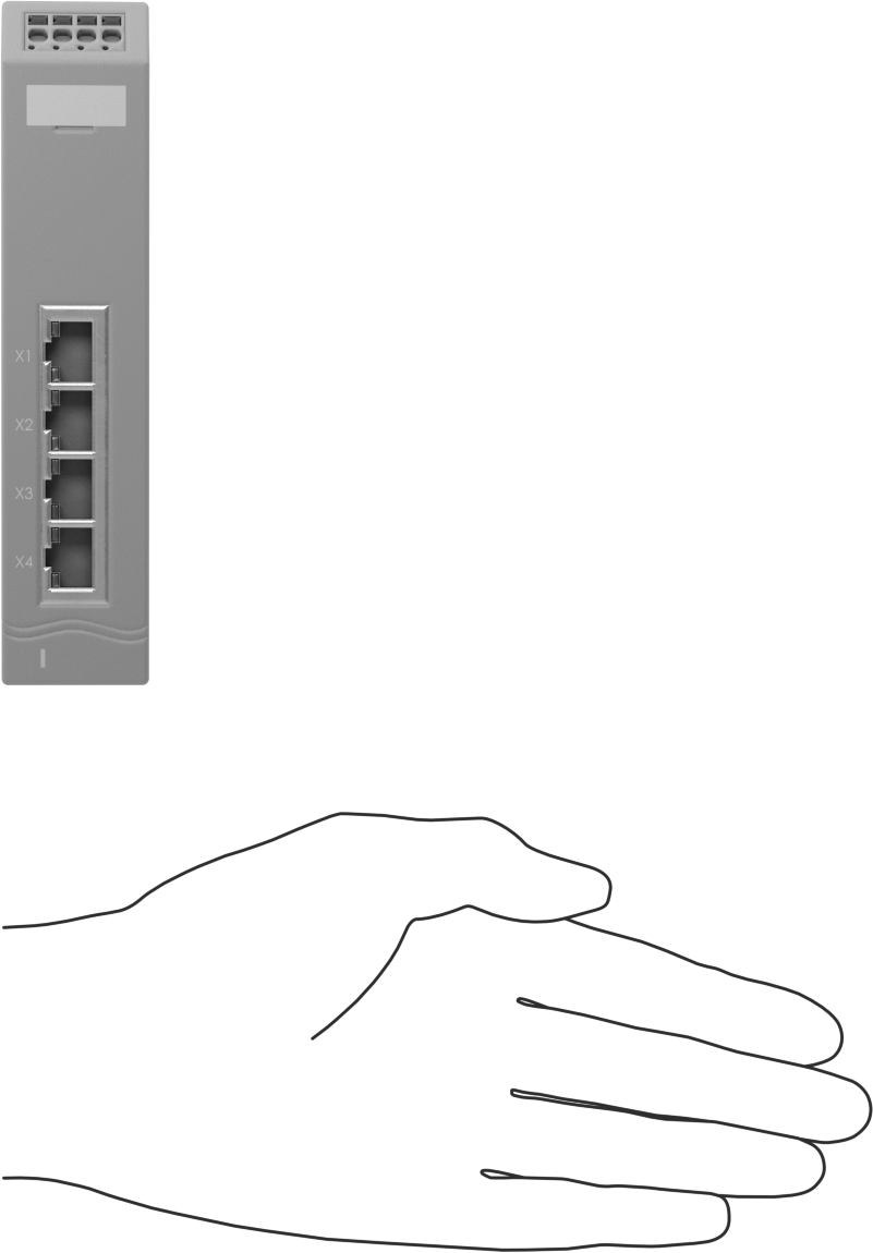 Cihaz Öncelikli Ethernet Anahtarı, Port Yansıtma ve 4 RJ45 Soketli, DIN Rayı Montajı