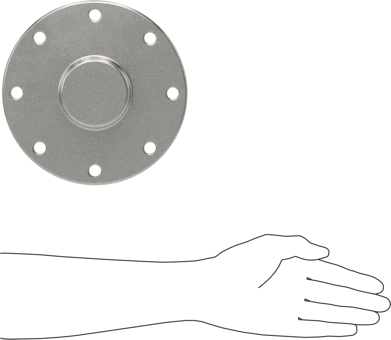 Römork Pimi, Cıvata ile Sabitleme, 4-5/8" Yükseklik x 8" Toplam Çap