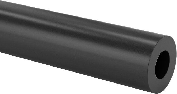 Siyah Delrin® Asetal Reçine Büyük Boy Tüp, 1/4" Dış Çap x 1/8" İç Çap