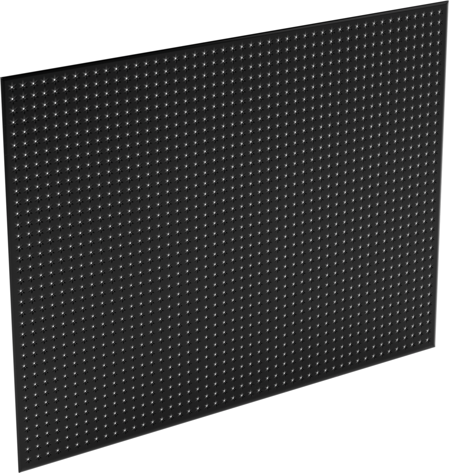 Siyah Plastik Delikli Pano, 3/16" Çaplı Delikler, 48" x 36" — 48", Plastik, 36"