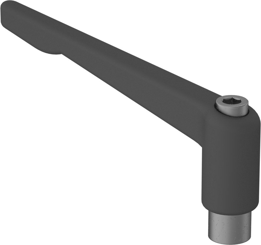 Naylon Ayarlanabilir Tutamak, 5/16"-18 Dişli Delik, 2-1/8" Çıkıntı — 5⁄16"-18, Dişli Delik, 3 1⁄8"
