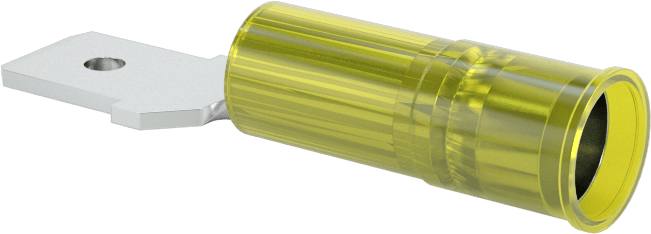 Manşon Yalıtımlı Faston Terminaller, Çift Sıkma, Erkek, 12-10 AWG için, 0.250 inç x 0.032 inç Tırnak
