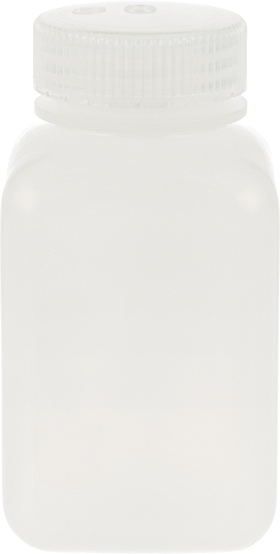 Yarı Şeffaf HDPE Plastik Kavanoz, 8 FL oz/235 ml Kapasite, 2-1/2" Genişlik — 8 fl. oz., 235 ml, 4 1⁄2", HDPE, Plastic, Polypropylene