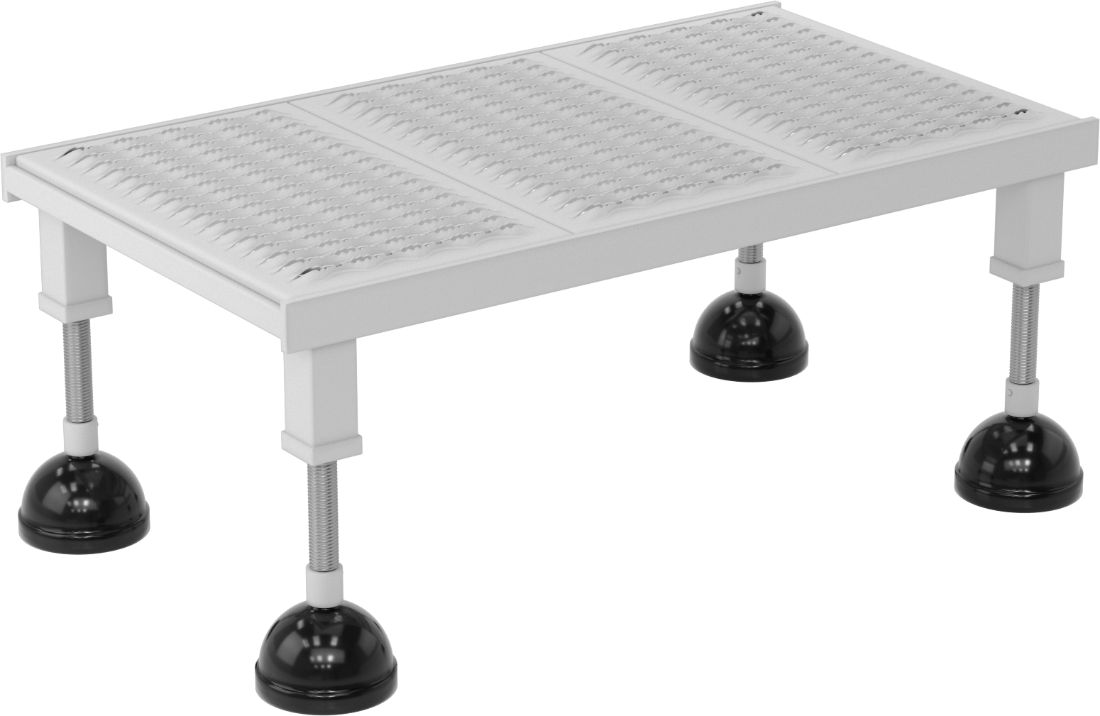 Yuvarlanan Çalışma Platformu, Sarı Toz Boyalı Çelik, 11.5" ila 15" Yükseklik x 36" Toplam Genişlik — 1, Cal/OSHA Compliant Title 8 Sectio…