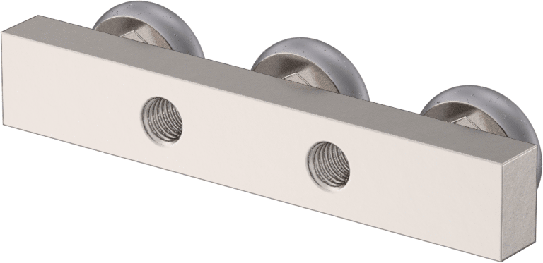 Yan Montajlı Raylı Makara Taşıyıcı, Çinko Kaplı Çelik, Ayarlanabilir Silindirler, 19.2 mm ray genişliği için
