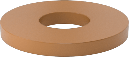 PEEK Plastik Pul, 4 Numaralı Vida Boyutu için, 0.125" İç Çap, 0.313" Dış Çap, Bej
