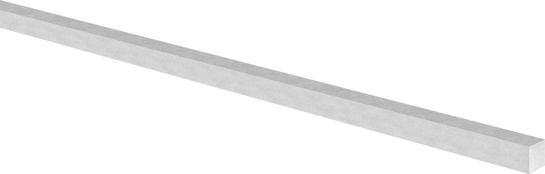 Çok Amaçlı 6061 Alüminyum Çubuk, 1/8" Kalınlık x 1/8" Genişlik