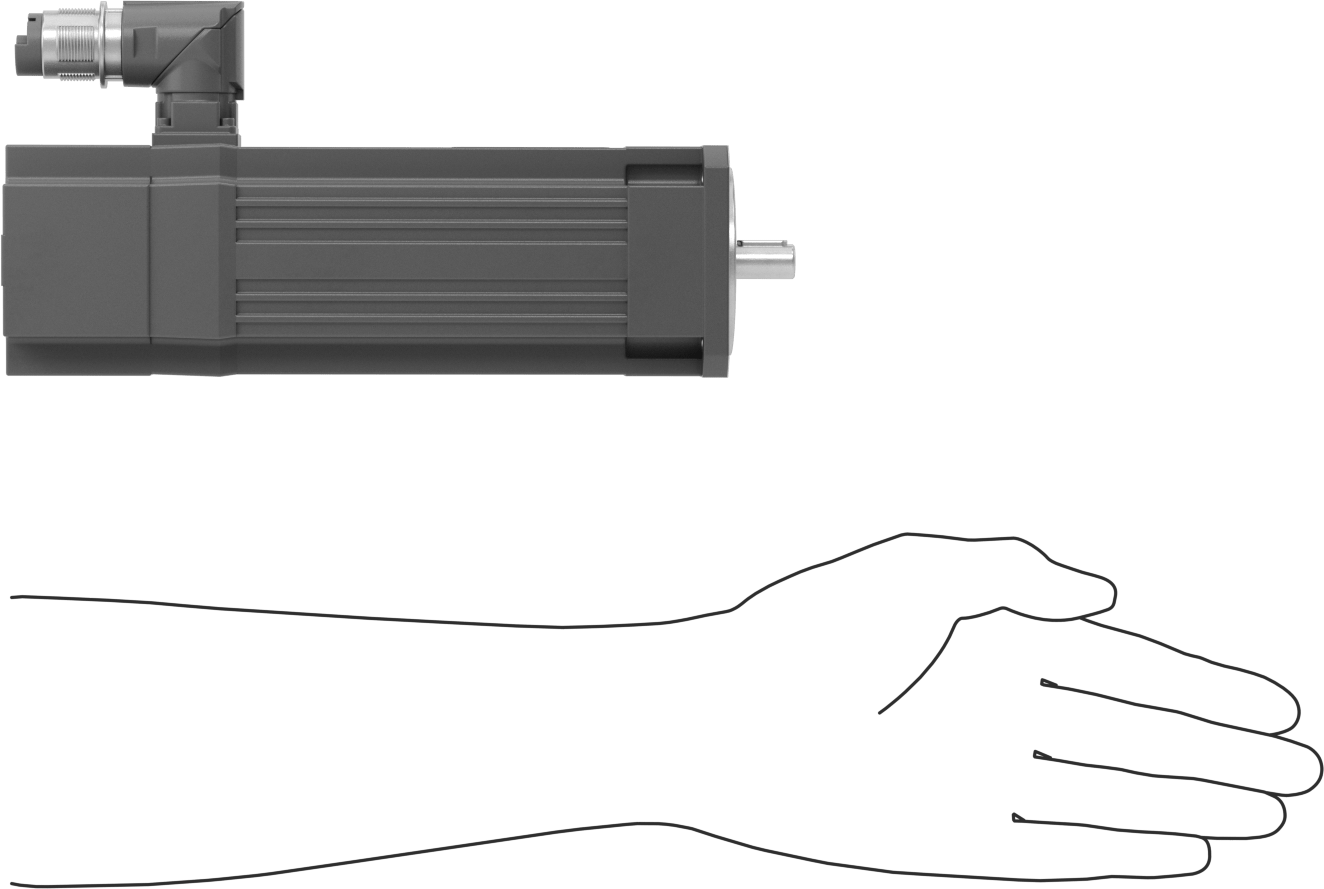 AC Servo Motor, 230V AC, 73 mm Çerçeve Boyutu, 65.5 inç-lb. Maksimum Tork