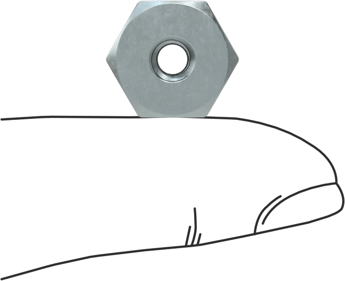 Çinko Kaplı Çelik Dişi Dişli Altıgen Ara Parçası, 1/2" Altıgen Boyutu, 1/2" Uzunluk, 10-32 Diş Boyutu
