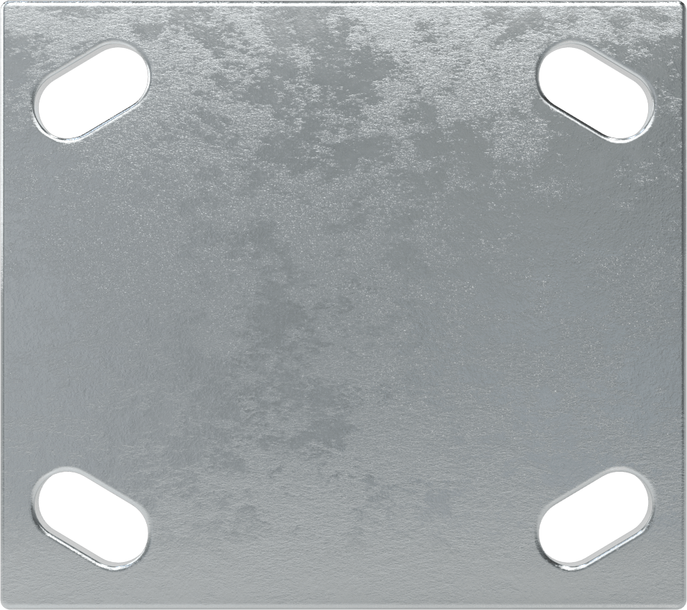 4-1/2" x 4" Montaj Plakalı Samson Tekerlek, 3-1/4" Çapında Metal Tekerlekli Sert