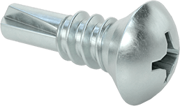 Metal için Oval Başlı Delme Vidaları, Çinko Kaplı Çelik