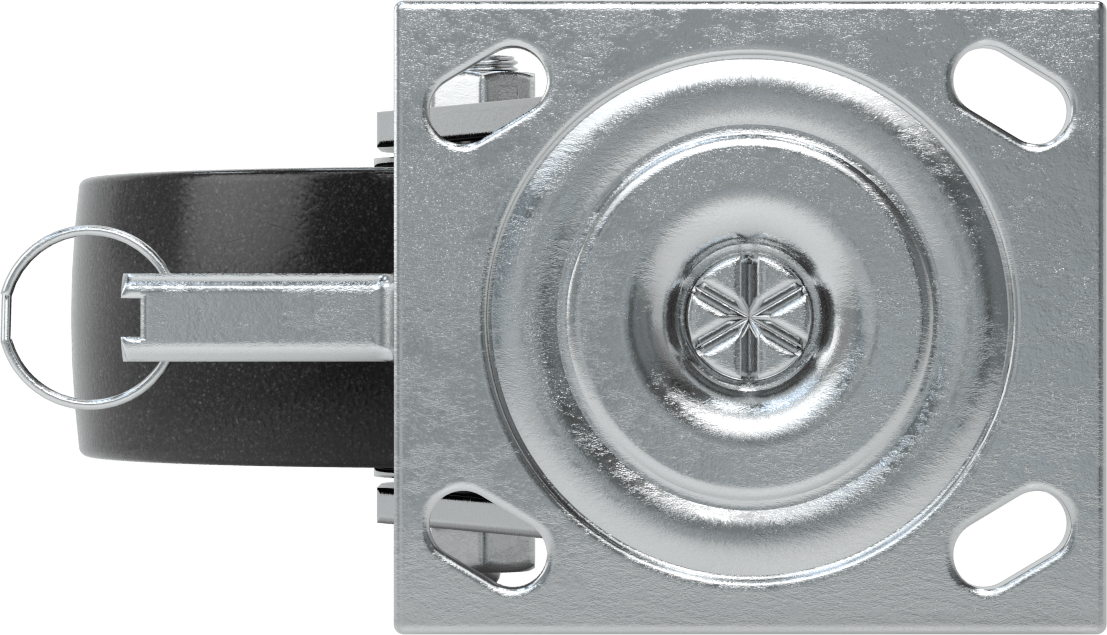 4-1/2" x 4" Montaj Plakalı Samson Tekerlek, Döner Kilitli ve 6 inç Çapında Polipropilen Tekerlekli Döner, Koruyuculu Rulman