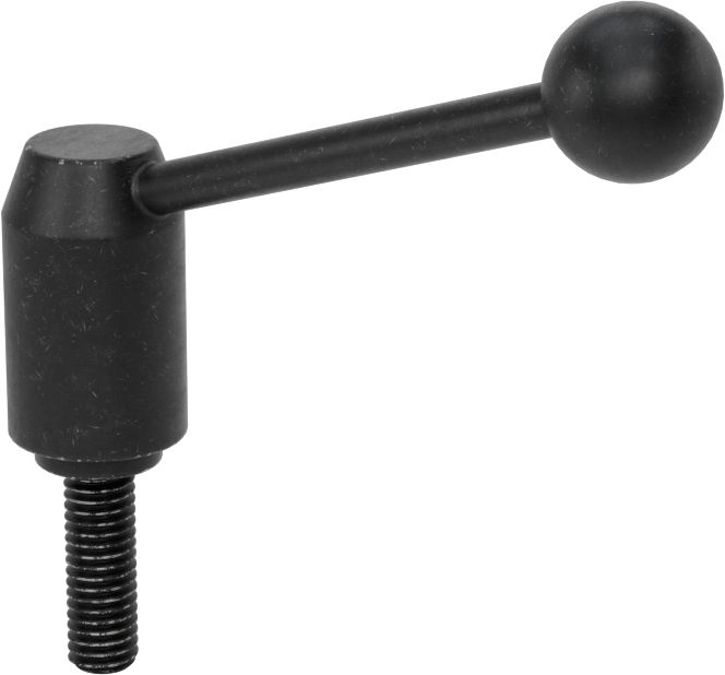 Çelik Ayarlanabilir Tutamak, 3/8"-16 Dişli 1-3/16" Uzunluğunda Saplamalı, 2-15/16" Çıkıntı