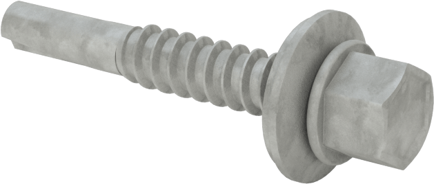 Metal için Pullu Delme Vidaları, Paslanma ve Aşınmaya Dayanıklı Çelik, 12 Numaralı, 1.25" Uzunluk, 2 Numara Matkap Ucu