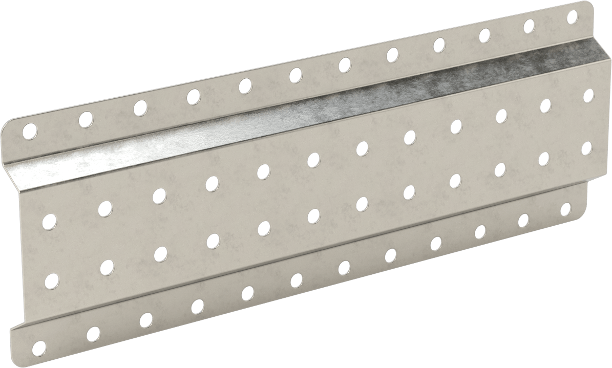 Delikli Pano Şeridi, Parlak Paslanmaz Çelik, 9/32" Çaplı Delikler, 12" Genişlik x 4" Yükseklik