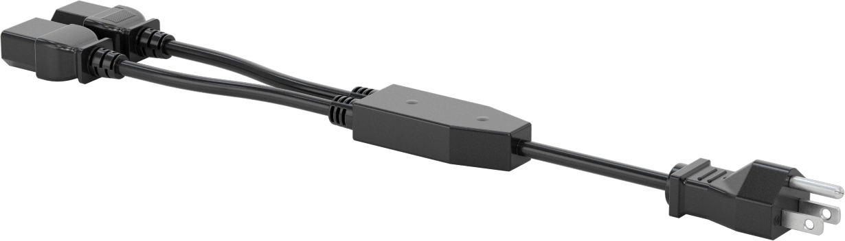 Kablo Ayırıcı, NEMA 5-15 Fiş x IEC C13 Priz — 1 ft., 10 A, 125V AC