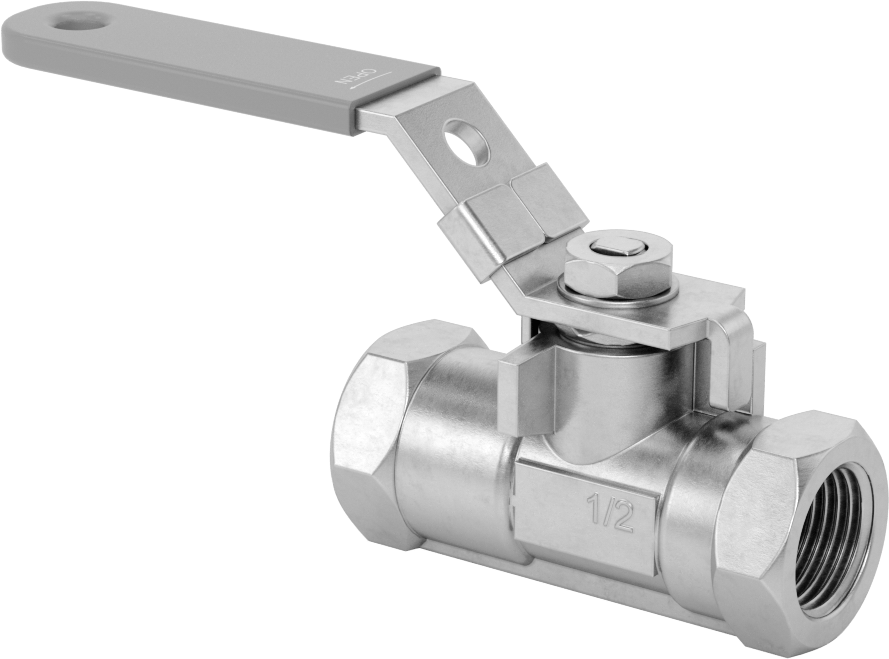 Yakıt için 316 Paslanmaz Çelik Açma/Kapama Vanası, Grafit Conta, 1/2 NPT Dişi, 1000 PSI @ 200°F Maksimum