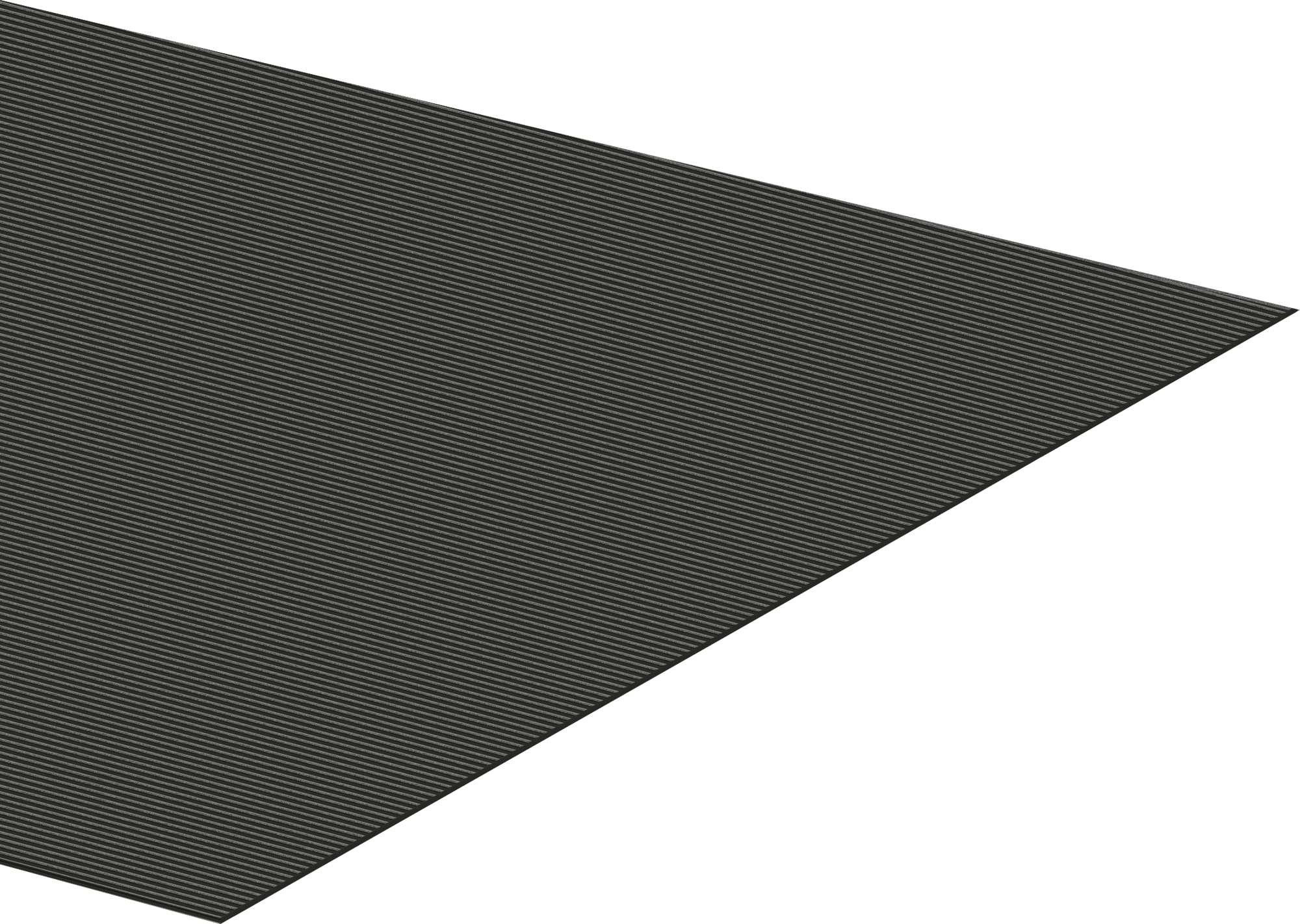 Yivli Çekiş Zemin Paspası, 24" x 10 Fit x 1/8", Vinil Plastik