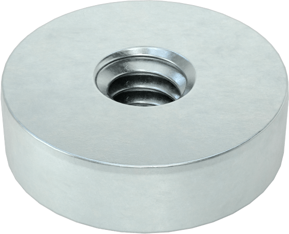 Çinko Kaplı Çelik Sac Metal için Presle Takılan Somun, 2-56 Diş Boyutu, 0.03" Minimum Panel Kalınlığı için