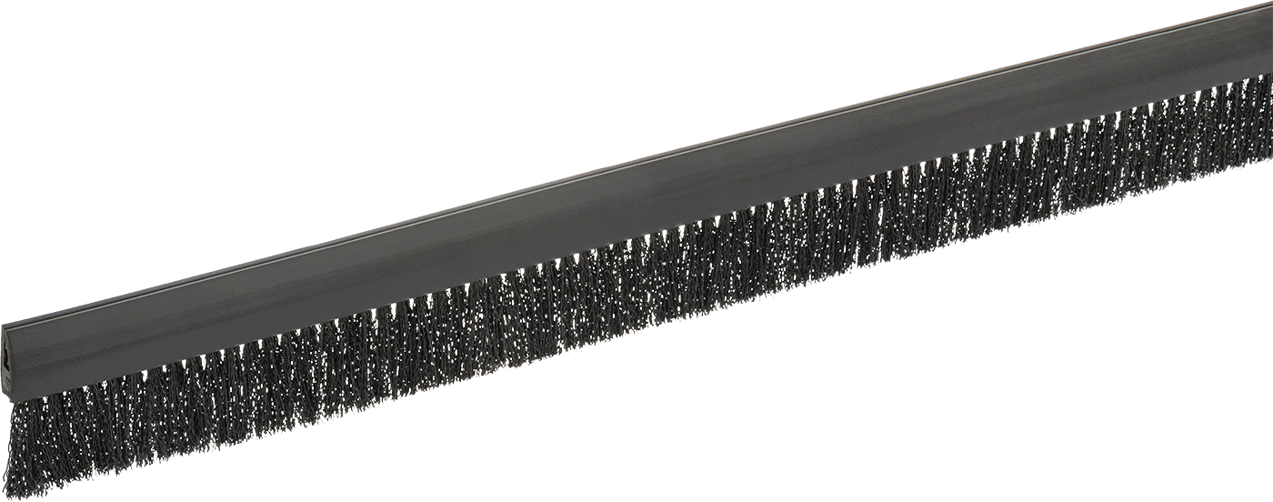 Naylon Kıllı Doğrudan Montajlı Şerit Fırça, Takılabilir Esnek PVC Tutucu, 3' Uzunluk, 1-7/8" Toplam Yükseklik