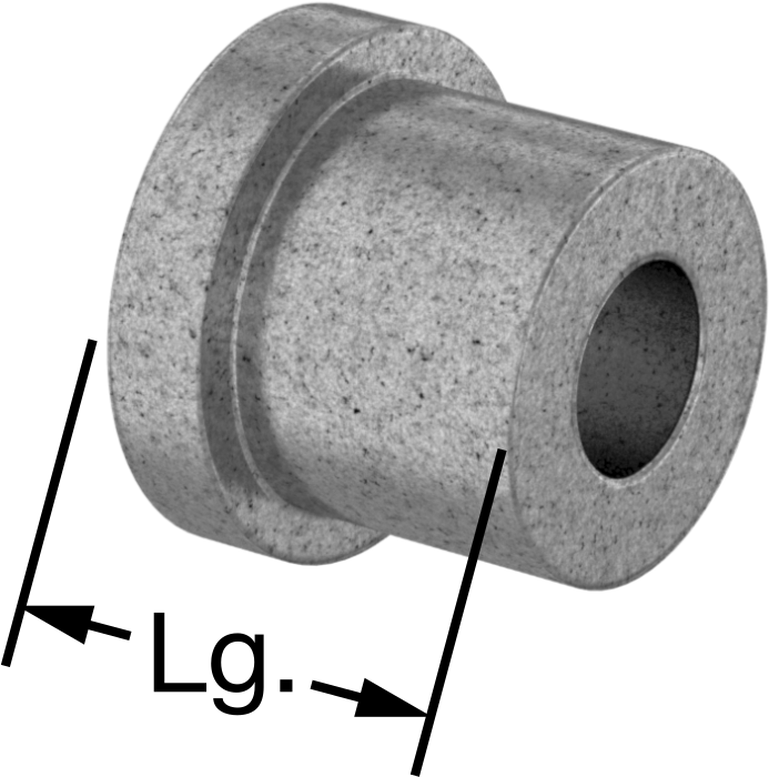 Yağ Dolgulu 841 Bronz Flanşlı Burçlu Yatak, 1/8" Mil Çapı ve 1/4" Muhafaza İç Çapı için, 1/4" Uzunluk — 1⁄4", 0.251", 0.125"