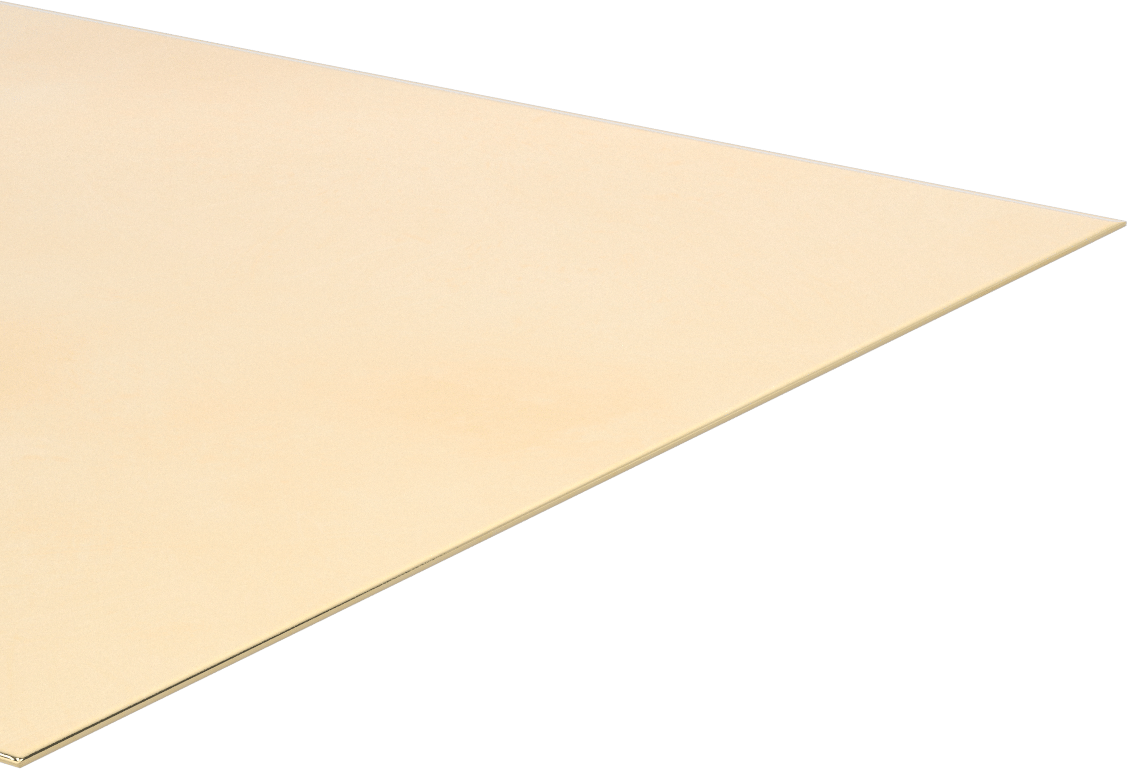 Ayna Gibi Ultra Şekillendirilebilir 260 Pirinç Levha, 0.0320" Kalınlık, 12" x 12"