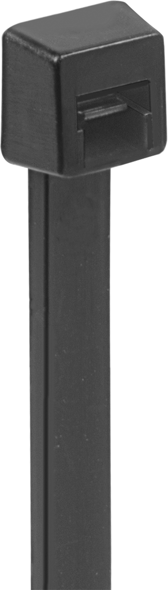 Naylon Plastik Kablo Bağı, Standart, 5-1/2" Uzunluk, 1" Maksimum Demet Çapı için, Siyah