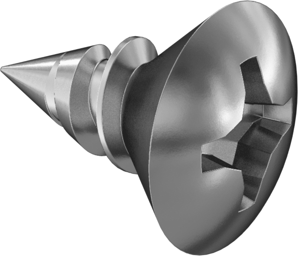 18-8 Paslanmaz Çelik Sac Metal için Oval Başlı Vidalar, 14 Numaralı Boyut, 1/2" Uzunluk