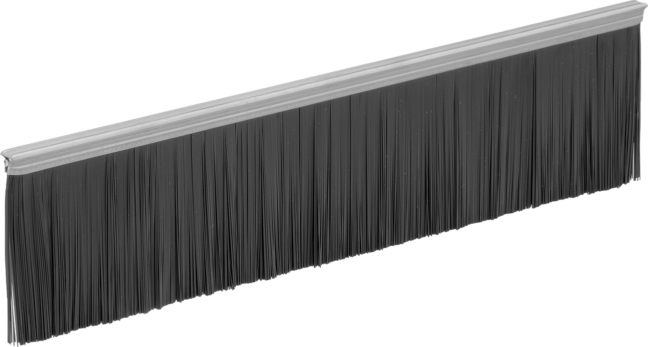 Pirinç Kıllı Sıkı Sızdırmazlık Şerit Fırçası, Statik Kontrol, 3/16" Genişlik x 7/32" Yükseklik Destek, 1" Toplam Yükseklik
