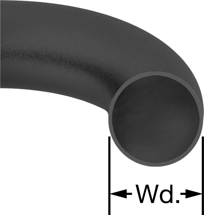 Kimyasallara Dayanıklı Viton® Floroelastomer O-Ring, 1/16 Kesirli Genişlik, Dash Numarası 022