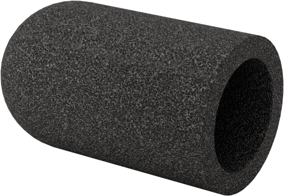 Değiştirilebilir Başlıklı Zımpara Ucu, Pürüzsüz Yüzey için, Kavisli Kapak, 150 Kum, 1/4" Çap, 5/8" Uzunluk