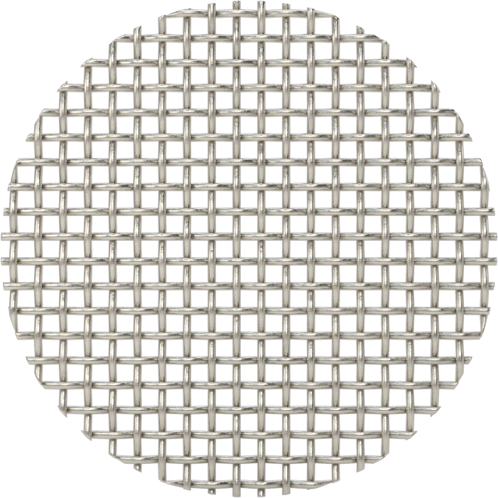 316 Paslanmaz Çelik Filtre Ağı Diskleri, 1/2" Çap, 20 x 20 Mesh Boyutu