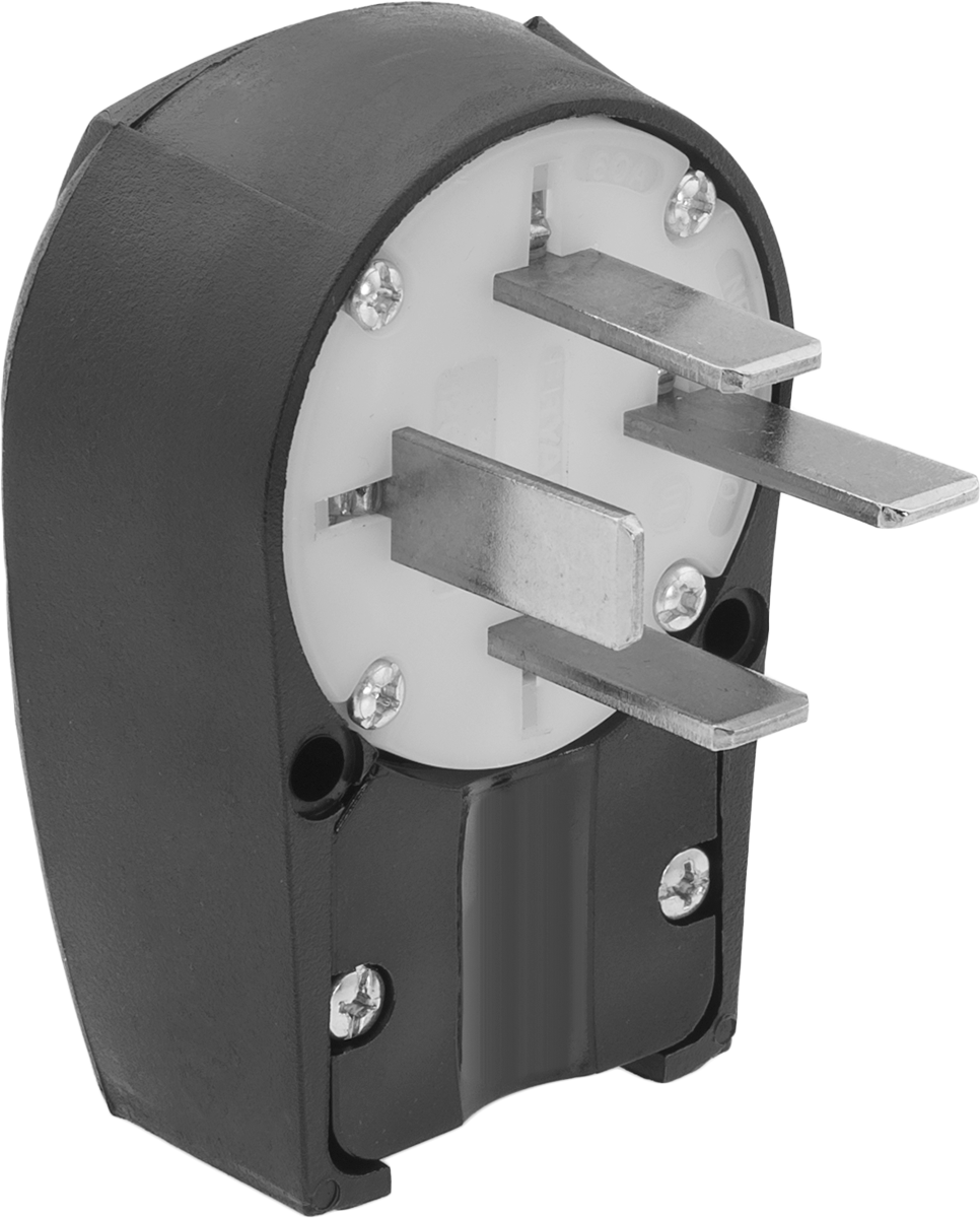 Düz Bıçaklı Fiş, 4 Uçlu 90 Derece Dirsek, Topraklanmamış, NEMA 18-60 — 120V AC, 208V AC, Erkek, 60 amp